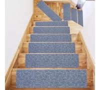 Cammeciso Protector Antideslizante De PeldañO,Alfombrilla Autoadhesiva De Escalera,Tapetes De Escalera Modernos,Seguro Y Fiable,Apto para Superficies De Madera Y MáRmol