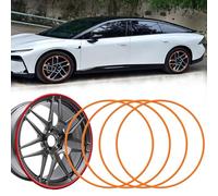 Cammeciso Protectores De Llantas De AleacióN,Anillo Protector Borde Rueda,Aluminium Aleación Protectores de Llanta Autoadhesivos,Juego de 4,Anti Choques,Anti RasguñOs,para Todos los Modelos Coche