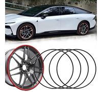 Cammeciso Protectores De Llantas De AleacióN,Anillo Protector Borde Rueda,Aluminium Aleación Protectores de Llanta Autoadhesivos,Juego de 4,Anti Choques,Anti RasguñOs,para Todos los Modelos Coche