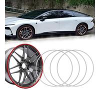 Cammeciso Protectores De Llantas De AleacióN,Anillo Protector Borde Rueda,Aluminium Aleación Protectores de Llanta Autoadhesivos,Juego de 4,Anti Choques,Anti RasguñOs,para Todos los Modelos Coche