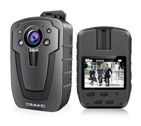 CAMMHD C8-128GB 1296P Body Cam 4000mAh Batería 16 horas Portátil Audio y Video Bodycam 170° Gran Angular Policía Cuerpo Cámara Externa Diseño con Tarjeta de Memoria Intercambiable