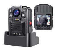 CAMMHD Cámara Corporal 4K V8-256GB, Batería 4400mAh para 14H de Autonomía, Códec H.265, Protección IP68 con Visión Nocturna, Body CAM Incluye Base de Carga