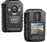 CammPro Cámara corporal de policía I826 1440P 2K HD, memoria de 128 GB para senderismo al aire libre, impermeable, grabadora portátil premium, con grabación de audio, portátil, visión nocturna, GPS
