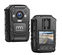 CammPro Cámara Corporal I826, 1296P HD, cámara de policía incorporada de 128 GB, visión Nocturna, GPS para grabadora de aplicación de la Ley, Guardias de Seguridad, Uso Personal