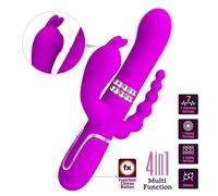 Cammy 4 in 1 Vibrador con Bolas Rotadoras y Cadena Anal de Prettylove