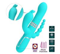 Cammy Vibrador con Bolas Rotadoras y Cadena Anal de Prettylove