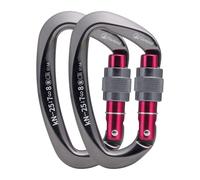 CAMNAL Heavy Duty Carabiner UIAA Certified Locking Carabiner 25KN (About 5620 lbs) Screw Lock Carabiner D Shape Carabiner Clip for Rock Climbing, Mountaineer, Aerial Work