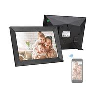 Camnoon 10.1 Pulgadas Smart WiFi Photo Frame Marco de Imagen Digital HD IPS Pantalla táctil 1280 * 800 Foto 1080P Video 16GB Almacenamiento Soporta rotación automática para Compartir Fotos