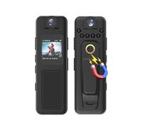 Camnoon Cámara Corporal 1080P con grabación de Audio y Video Cámara Corporal portátil Mini cámara webVisión Nocturna con Clip Trasero magnético para aplicación de la Ley Entrega Viajes personales