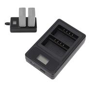 Camnoon Cargador de baterías para Flashes, Cargador Doble para baterías Godox VB26, VB26B y VB30 de los Flashes Godox V1, V850III, V860III, MF-R76, Ring72, AD100Pro, V1Pro y V100