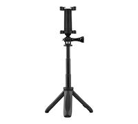 Camnoon Mini trípode de escritorio plegable portátil soporte para teléfono con 3 secciones extensible y ajustable longitud de clip para teléfono inteligente Vlog grabación selfie transmisión en vivo