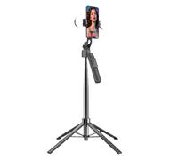 Camnoon Selfie Stick AI de 32 Cm a 165 Cm con Panorama de 360°, Seguimiento Automático del Sujeto, Trípode Extensible 8 Partes, Control Remoto con Alcance 10 M para Teléfono