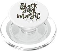 Camo Black Girl Magic Camuflage Melanin Black Queen Woman PopSockets PopGrip para MagSafe