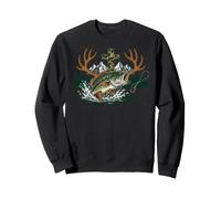 Camo Faith Hunting Fishing Cross Fisherman Christian Graphic Sudadera