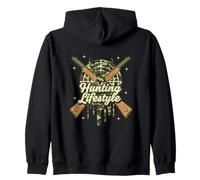 Camo Hunting Drip Life Style Sudadera con Capucha