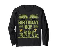 Camo Nine Birthday Boy, militar, novena fiesta, niños de 9 años Manga Larga