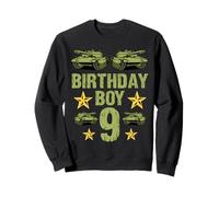 Camo Nine Birthday Boy, militar, novena fiesta, niños de 9 años Sudadera