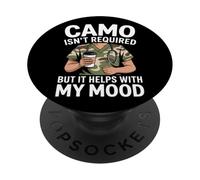 Camo no es necesario, pero ayuda con mi estado de ánimo VA enfermera PopSockets PopGrip Adhesivo