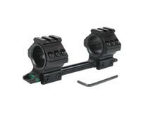 Camoflux Táctico 25.4 / 30MM Doble Anillo Cantilever Pesado Alcance de Vista Montaje con Nivel de Burbuja montado en el riel de 11MM