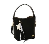 Camomilla Bolso de Mano Mujer, con Bandolera, Piel Sintética, Colección Ice Lolly, Color Negro