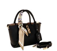 Camomilla Bolso de Mano Mujer, con Bandolera, Piel Sintética, Colección Sweet and Chic, Talla S, Color Negro