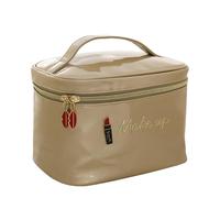 Camomilla Bolso de Maquillaje Mujer, Piel Sintética, Colección Make Up, Talla M, Color Dorado