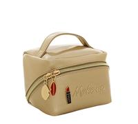 Camomilla Bolso de Maquillaje Mujer, Piel Sintética, Colección Make Up, Talla S, Color Dorado