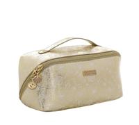 Camomilla Bolso de Maquillaje Mujer, Piel Sintética, Colección Shell Shine, Talla M, Color Dorado