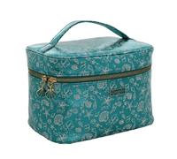 Camomilla Bolso de Maquillaje Mujer, Piel Sintética, Colección Shell Shine, Talla M, Color Turquesa