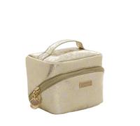 Camomilla Bolso de Maquillaje Mujer, Piel Sintética, Colección Shell Shine, Talla S, Color Dorado