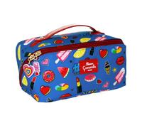 Camomilla Bolso de Maquillaje Mujer, Tejido Técnico, Colección Candy Lips, Talla M, Color Azul