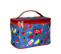 Camomilla Bolso de Maquillaje Mujer, Tejido Técnico, Colección Candy Lips, Talla M, Color Azul