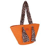 Camomilla Bolso Tote de Playa Mujer, Fibras Naturales, Colección Leo, Talla M, Color Naranja