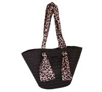 Camomilla Bolso Tote de Playa Mujer, Fibras Naturales, Colección Leo, Talla M, Color Negro