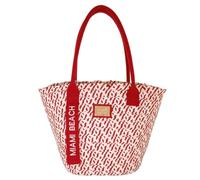 Camomilla Bolso Tote de Playa Mujer, Fibras Naturales, Colección Miami, Talla M, Color Rojo