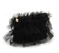 Camomilla Estuche de Maquillaje Mujer, Satén, Colección Sugar Bow, Talla M, Color Negro