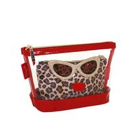 Camomilla Juego 2 Estuches de Maquillaje Mujer, Poliéster, Colección Be Chic, Color Marrón