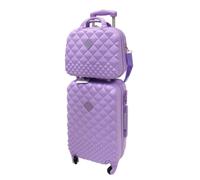 Camomilla Juego 2 Piezas Maletas, Trolley (40 lt.) + Neceser (15 lt.), Material Rígido, Ruedas Pivotantes, Color Glicinia