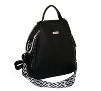Camomilla Mochila Chic Mujer, Piel Sintética, Colección Frizzy, Color Negro