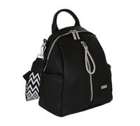 Camomilla Mochila City Mujer, Piel Sintética, Colección Frizzy, Color Negro