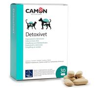 CAMON | Detoxivet, alimento complementario para Perros y Gatos, 30 Comprimidos de 1000 MG, acción purificadora y Protectora del hígado