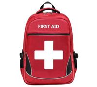 Camoredy Bolsa de primeros auxilios vacía roja mochila médica de emergencia para primeros auxilios, bolsa de trauma, impermeable, varios bolsillos para viajes, viajes de campo, camping, senderismo, tropa de exploradores, cuidado de niños (blanco)