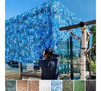Camouflage Net 2023 Nuevo Espesado 210D Vela Solar 4x5m -Azul Redes de protección Solar Funda de Coche para decoración de Fiestas, Camping, protección Solar