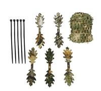 Camouflage Strips - 5-Piece Concealment Leaf Ties, Portable Outdoor Gear Hunting Accessory | Natural Blend Hidden Design, Games Enthusiasts Challenges Matches Field Exercises Wilderness Trekking Band