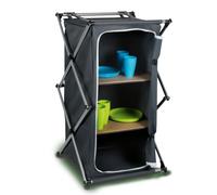 CAMP ACTIVE 90193 Armario para Camping con Estanterías, Antracita, 95 x 53 x 49 Cm