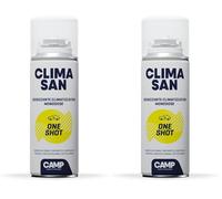 Camp climasan one shot aerosol - limpieza climatizador casa y auto, aerosol limpieza aire acondicionado de acción purificadora - perfecto para eliminar gérmenes y bacterias, 200 ml (Paquete de 2)