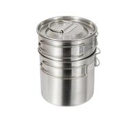 Camp Cookware, Stainless Steel Backpacking Cooking Set, Portable Plegable Outdoor Survival Tools, Lightweight Camping Pots Pans for Fishing, Hiking, and Backpacking, 4,21 x 3,82 pulgadas