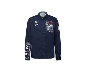 CAMP DAVID Camisa 'Laser Sailing' navy / azul claro / rojo / blanco M navy / azul claro / rojo / blanco
