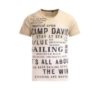 CAMP DAVID Camiseta beige / arena / negro L beige / arena / negro