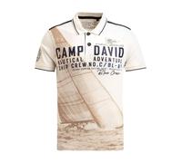 CAMP DAVID Camiseta camelo / negro / blanco M camelo / negro / blanco
